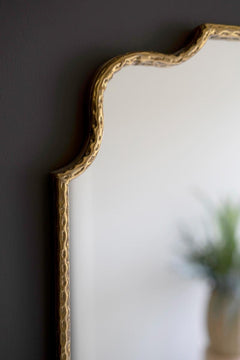 Hammered Antique Brass Framed Mirror by Kalalou - alternate product view 2