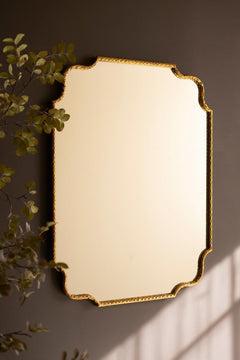 Hammered Antique Brass Framed Mirror by Kalalou - alternate product view 3