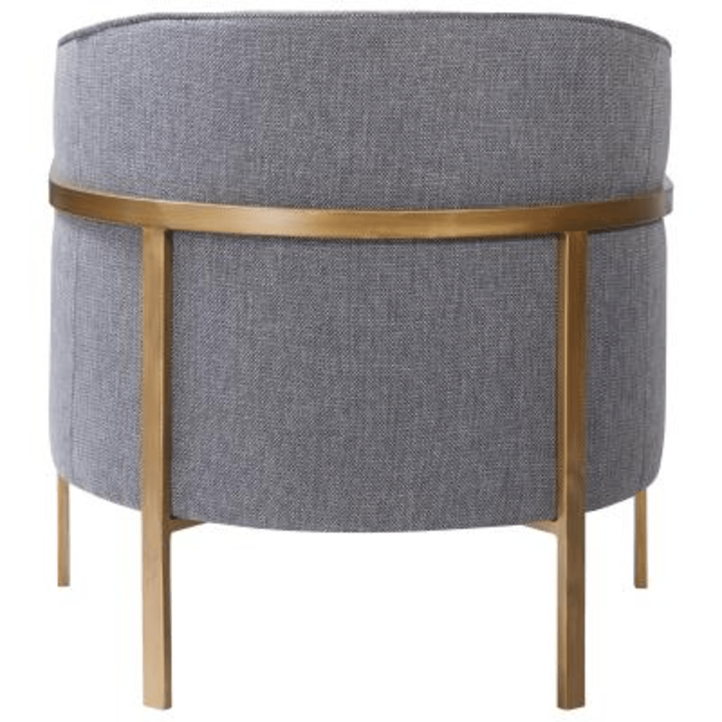 Harrod Accent Arm Chair in Tweed Gray back view - accent arm chair by NPD - Whats New Furniture Portland OR