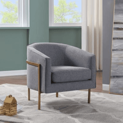 Harrod Accent Arm Chair in Tweed Gray room setting - accent arm chair by NPD - Whats New Furniture Portland OR