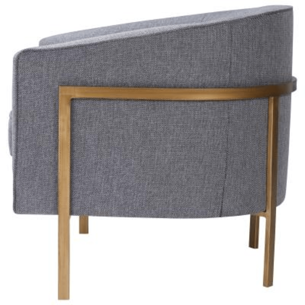 Harrod Accent Arm Chair in Tweed Gray side view - accent arm chair by NPD - Whats New Furniture Portland OR