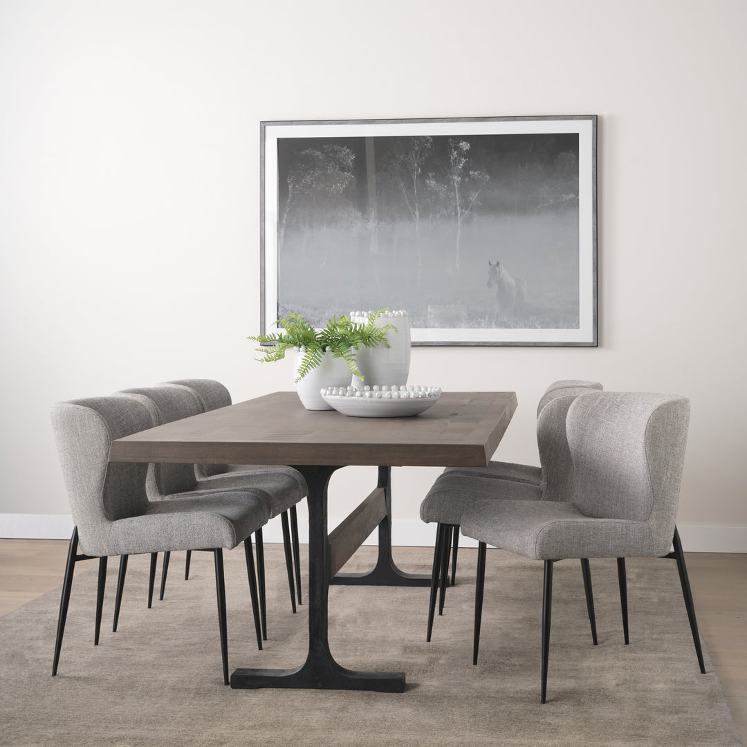 Hartt Dining Chair in Gray dining room setting - gray upholstered dining chair - Whats New Furniture Portland OR