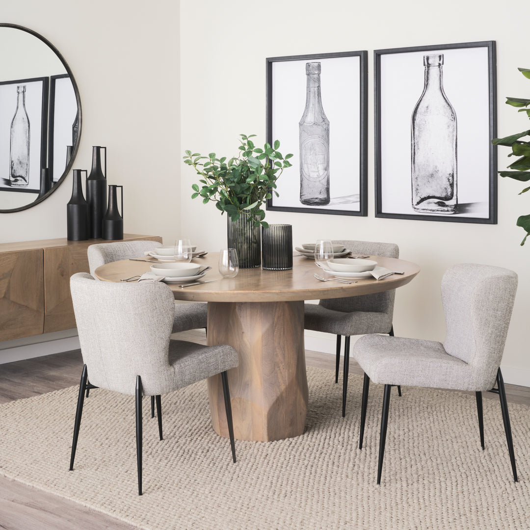 Hartt Dining Chair in Gray room setting - gray upholstered dining chair - Whats New Furniture Portland OR