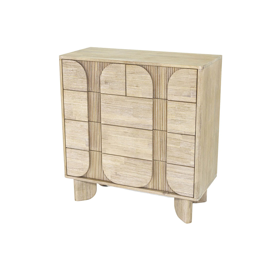 Haru 5 Drawer Chest in Sand Wash alternate front view - five drawer chest by LH Imports - Whats New Furniture Portland OR