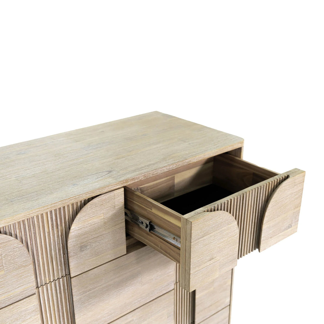 Haru 5 Drawer Chest in Sand Wash drawer detail - five drawer chest by LH Imports - Whats New Furniture Portland OR