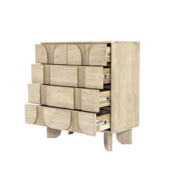 Haru 5 Drawer Chest in Sand Wash open drawer view - five drawer chest by LH Imports - Whats New Furniture Portland OR