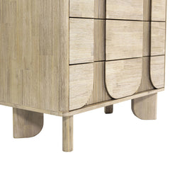 Haru 5 Drawer Chest in Sand Wash leg detail - five drawer chest by LH Imports - Whats New Furniture Portland OR