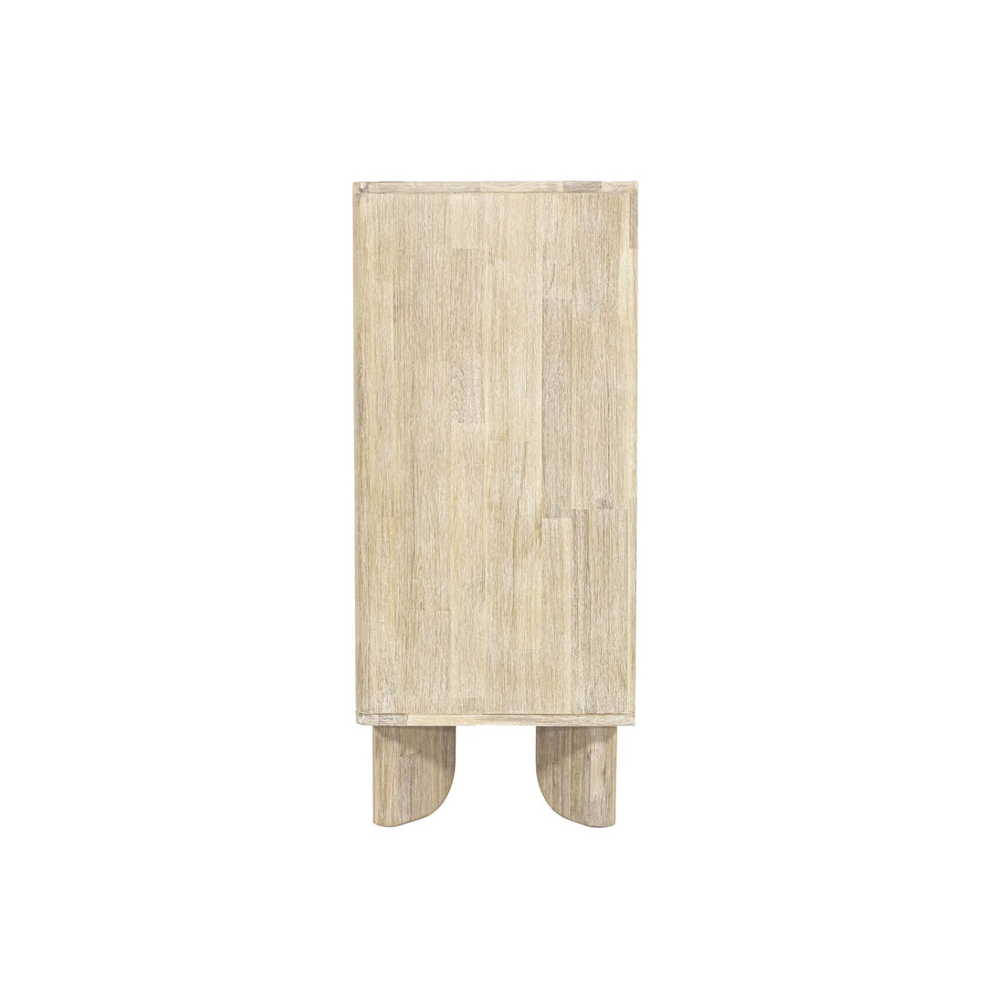Haru 5 Drawer Chest in Sand Wash side view - five drawer chest by LH Imports - Whats New Furniture Portland OR