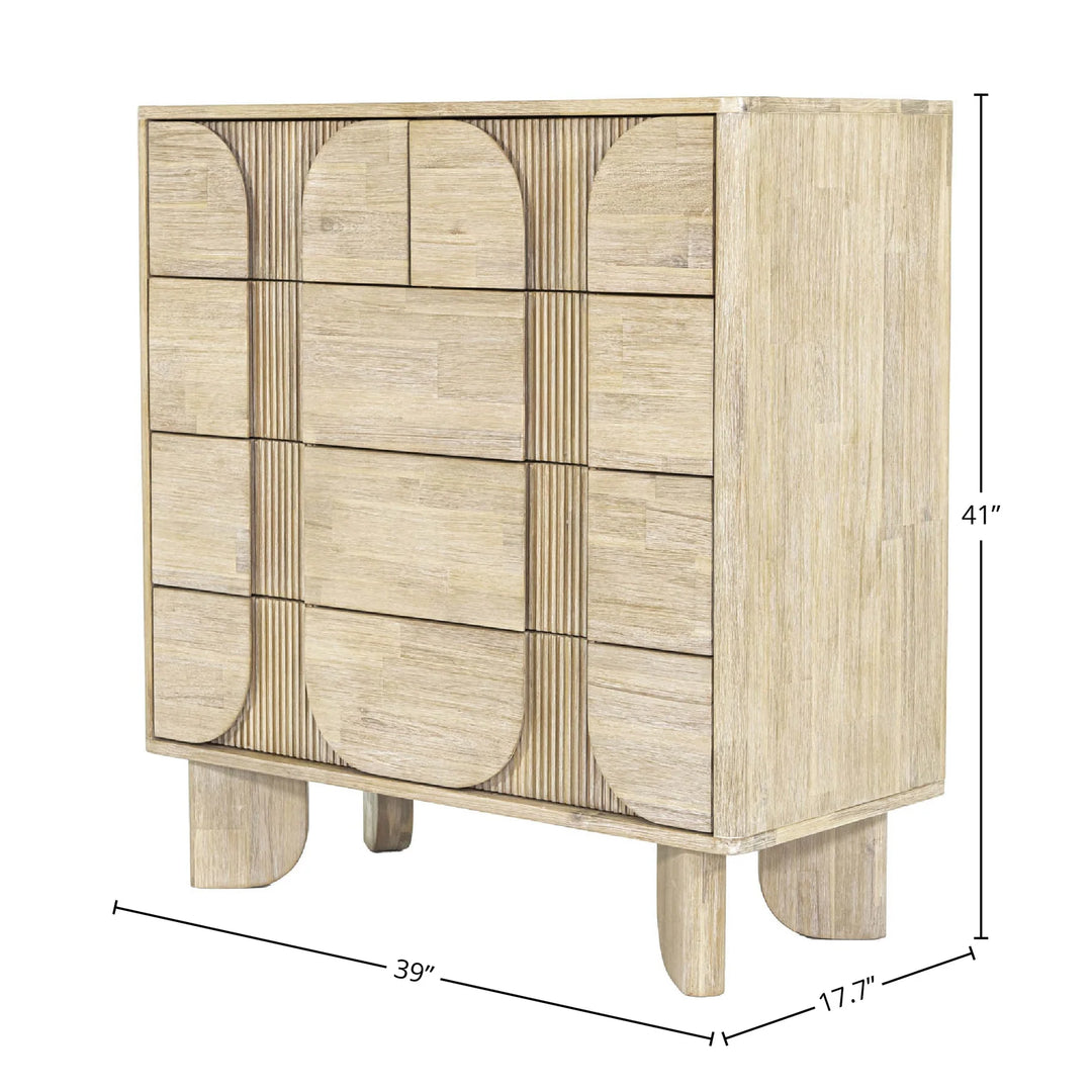 Haru 5 Drawer Chest in Sand Wash spec sheet - five drawer chest by LH Imports - Whats New Furniture Portland OR