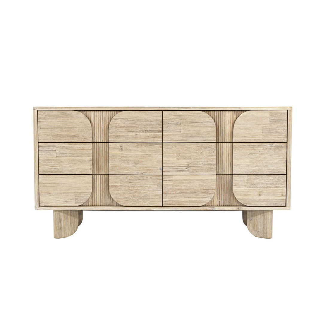 Haru 6 Drawer Dresser in Sand Wash - six drawer dresser by LH Imports - Whats New Furniture Portland OR