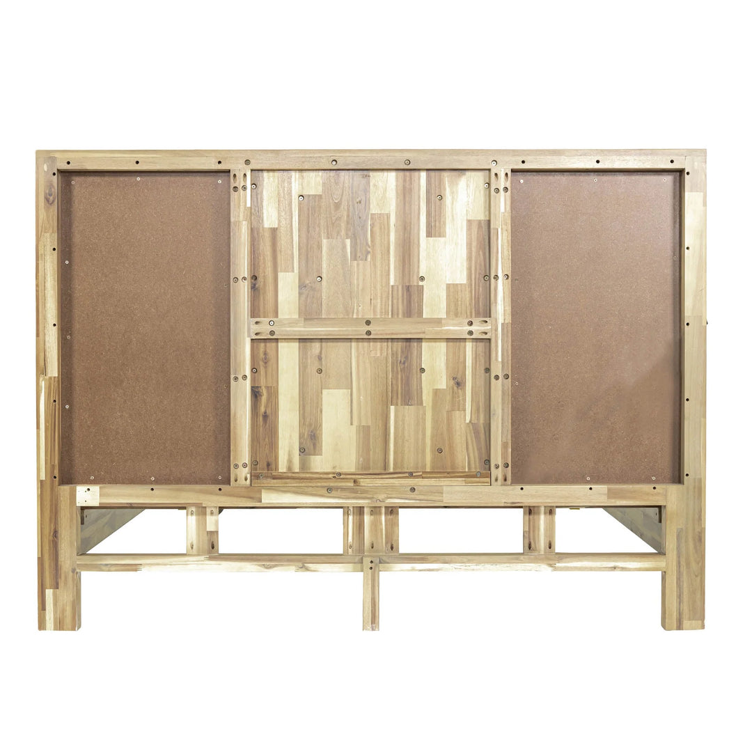 Haru King Bed Frame in Sand Wash lifestyle setting - king upholstered panel bed by LH Imports - Whats New Furniture Portland OR