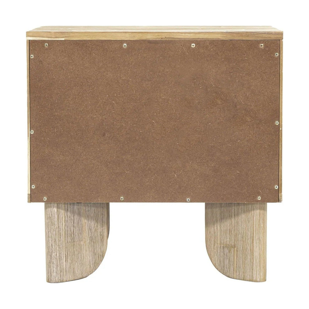 Haru Nightstand in Sand Wash alternate back view - two drawer nightstand by LH Imports - Whats New Furniture Portland OR