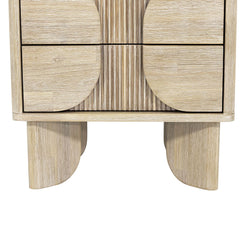 Haru Nightstand in Sand Wash drawer detail - two drawer nightstand by LH Imports - Whats New Furniture Portland OR