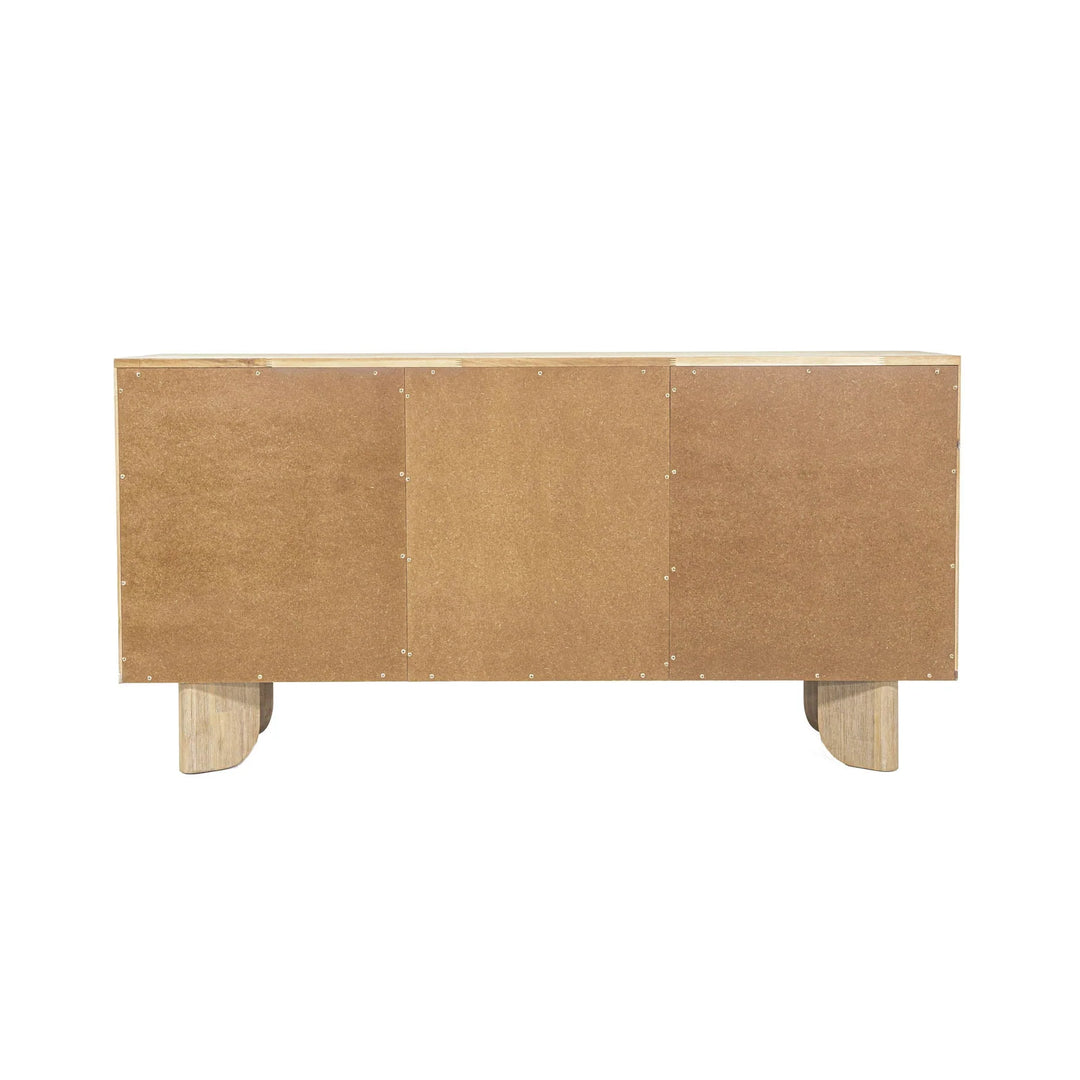 Haru Sideboard in Sand Wash back view - acacia sideboard by LH Imports - Whats New Furniture Portland OR