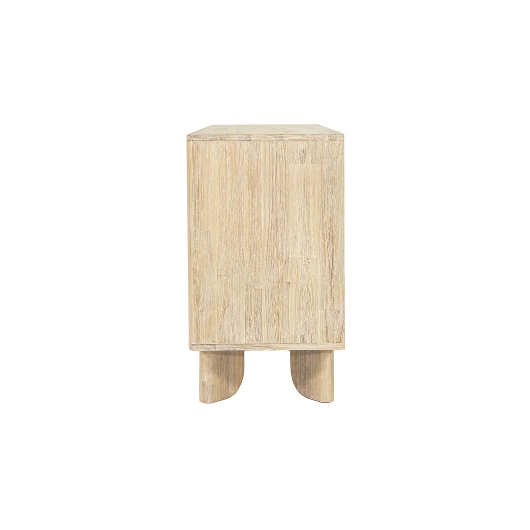 Haru Sideboard in Sand Wash side view - acacia sideboard by LH Imports - Whats New Furniture Portland OR