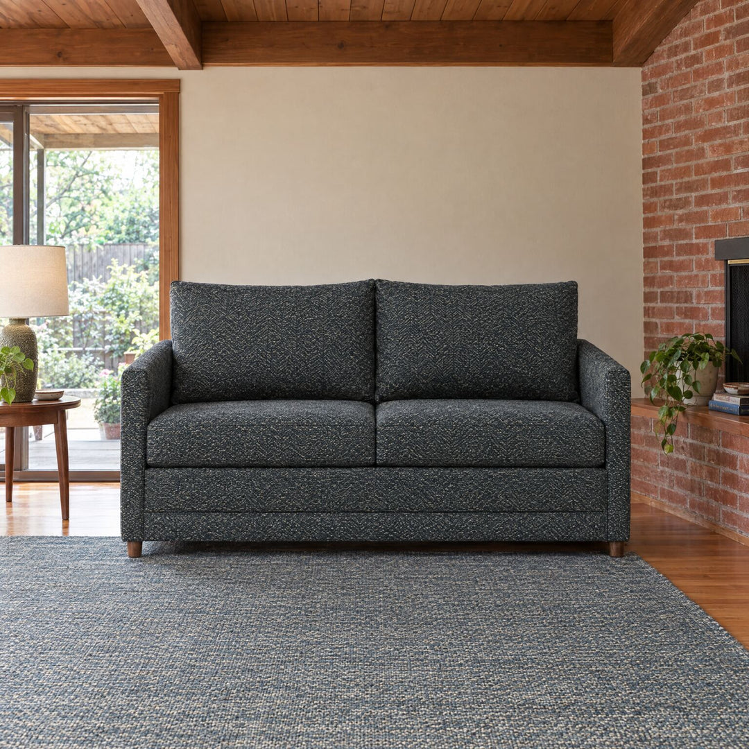 Haven Loft Sofa in Kais Night — styled Portland living room - Whats New Furniture Portland OR