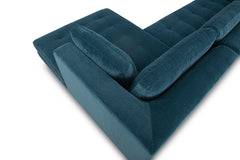 The Hawthorne Sectional in Moss Navy top-down view - right-facing sectional sofa private label - Whats New Furniture Portland OR