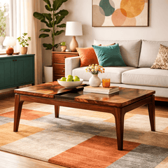 Epoxy River Handmade Coffee Table - What&