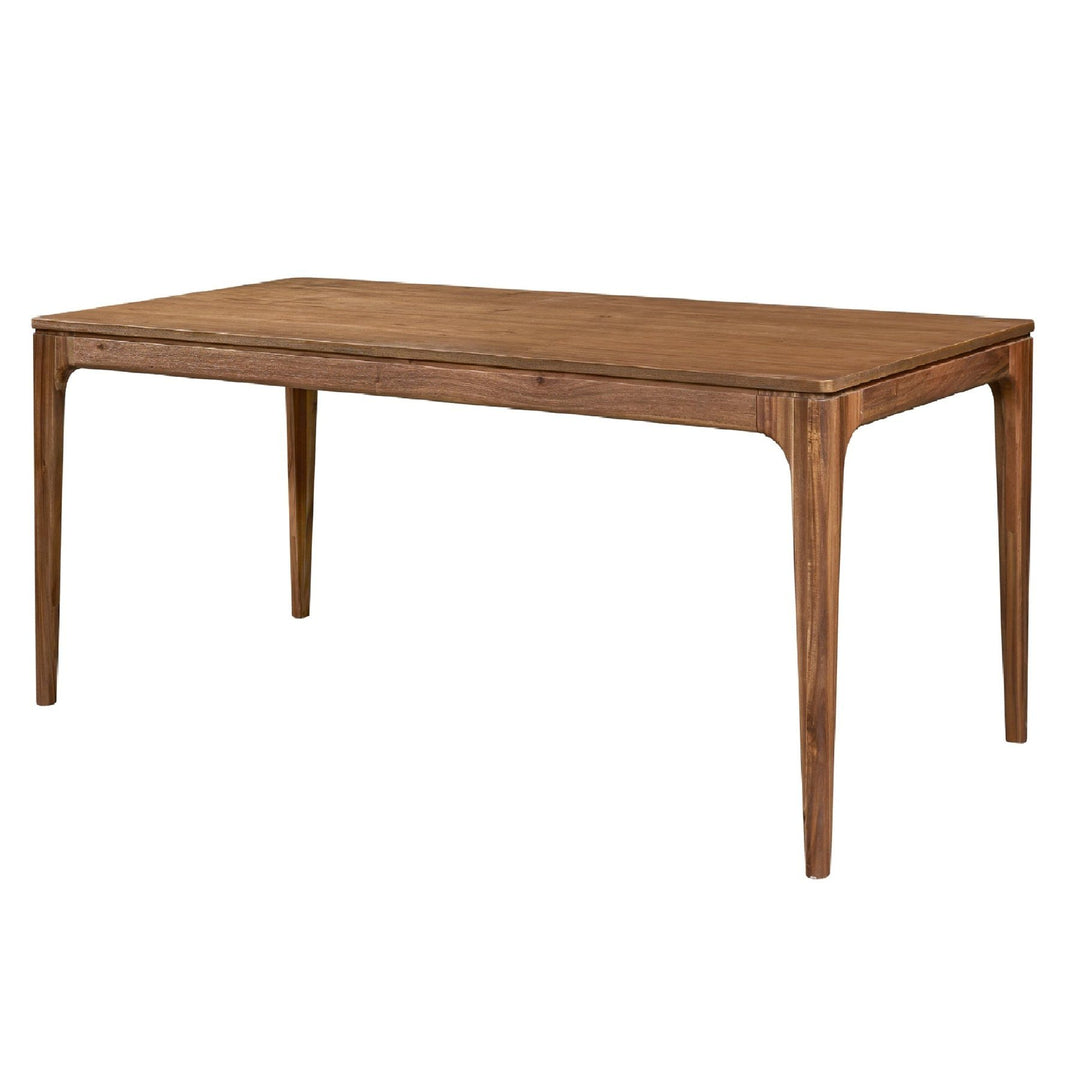 Hereford 79 Inch Dining Table in Hazelnut Brown - angled studio view - Whats New Furniture Portland