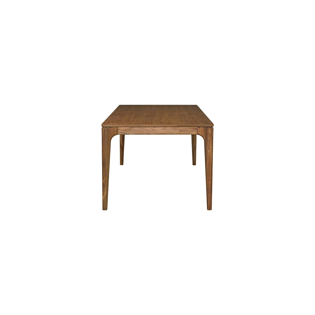 Hereford 79 Inch Dining Table in Hazelnut Brown - side studio view - Whats New Furniture Portland