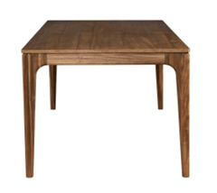 Hereford Butterfly Dining Table in Hazelnut Brown three-quarter perspective closed configuration - acacia dining table by NPD - Whats New Furniture Portland OR