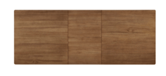 Hereford Butterfly Dining Table in Hazelnut Brown top-down view showing acacia wood grain - dining table by NPD - Whats New Furniture Portland OR