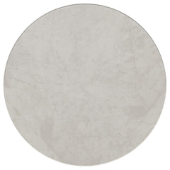 Hermas Round Genuine Marble Top Metal Coffee Table White - What&