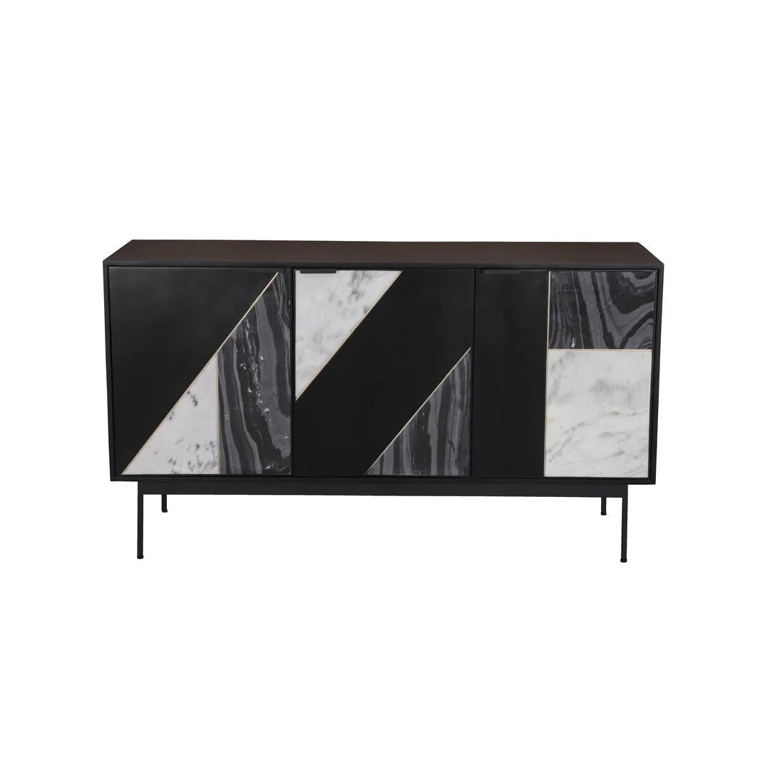 Hexa Black Fossil Sideboard in Black Fossil - black fossil sideboard by LH Imports - Whats New Furniture Portland OR