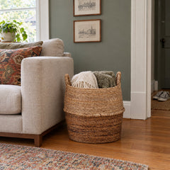 Hickory Basket, Large styled in a Portland home - Dovetail - Whats New Furniture Portland OR