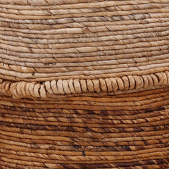 Hickory Basket, Medium banana leaf weave and rolled coil band detail - Dovetail - Whats New Furniture Portland OR