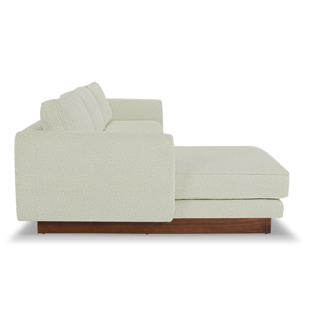 Highland Sectional in Vista Linen alternate angle - chaise sectional private label - Whats New Furniture Portland OR