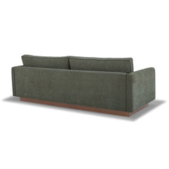 Highland Sofa in Canna Forest Green back view - mid-century sofa private label - Whats New Furniture Portland OR