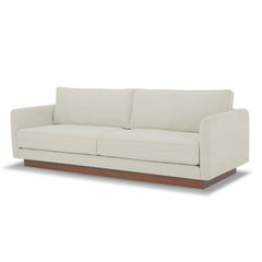 Highland Sofa in Vista Linen side angle - mid-century sofa private label - Whats New Furniture Portland OR