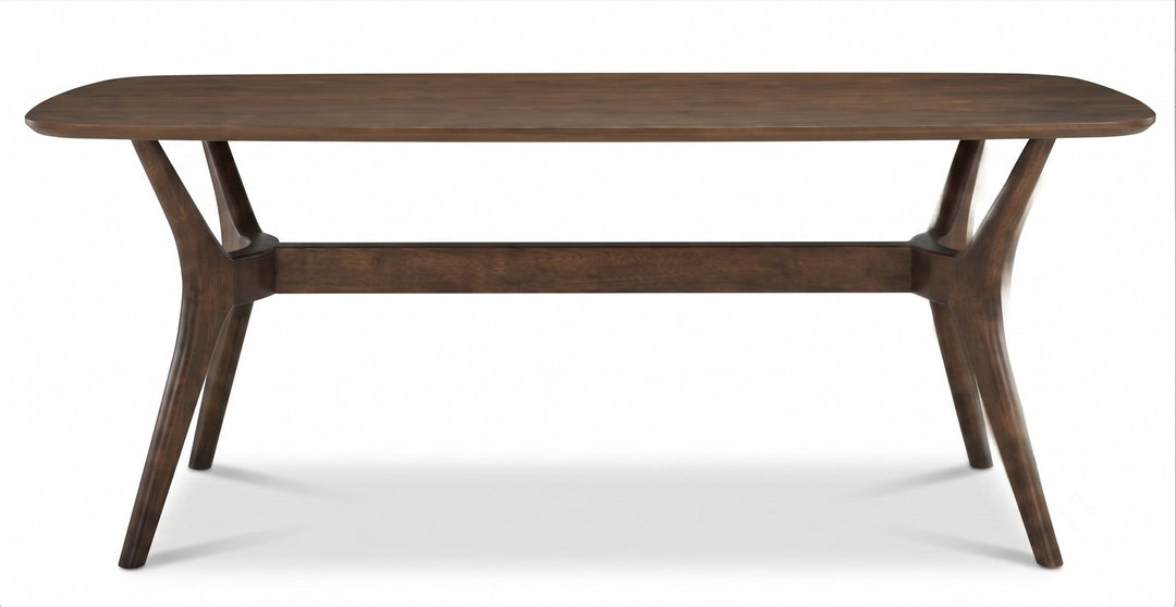 Holstebro Soft Oval Dining Table in Walnut - front studio view - Whats New Furniture Portland