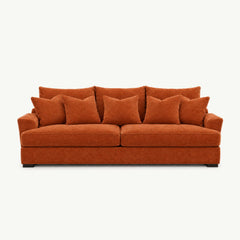 Horizon Sofa in Lush Papaya - studio front view - Stanton - Whats New Furniture Portland OR