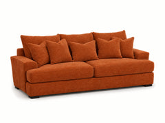 Horizon Sofa in Lush Papaya - studio three-quarter view - Stanton - Whats New Furniture Portland OR
