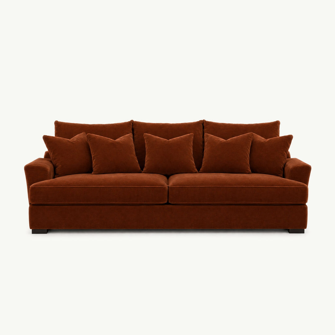 Horizon Sofa in Marquis Rust - studio front view - Stanton - Whats New Furniture Portland OR
