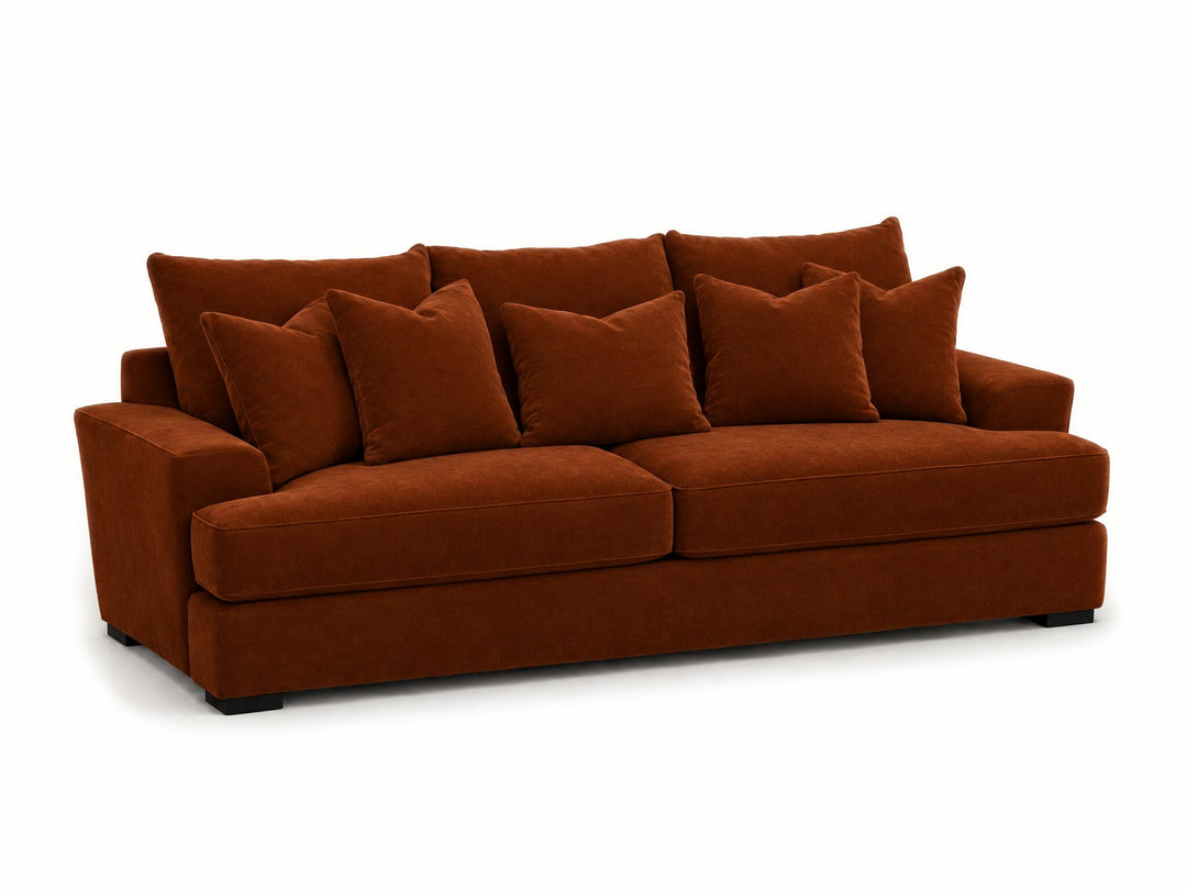 Horizon Sofa in Marquis Rust - studio three-quarter view - Stanton - Whats New Furniture Portland OR