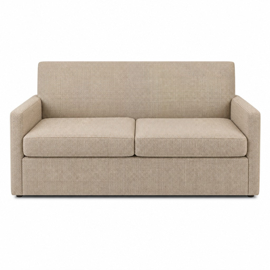 Houndstooth loveseat with a tailored silhouette and structured cushions by Kincaid