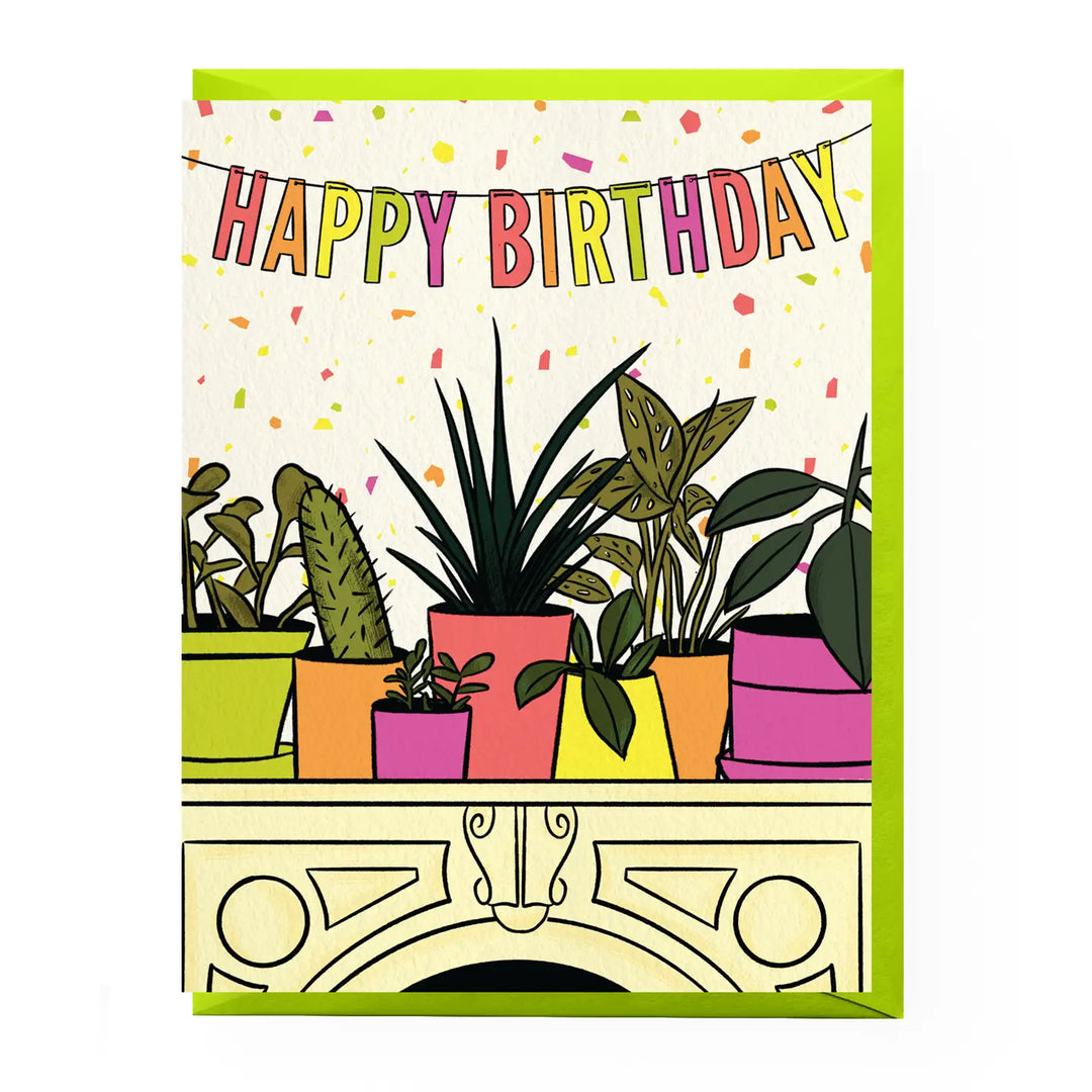 House Plant Birthday Card front view - Whats New Furniture Portland OR
