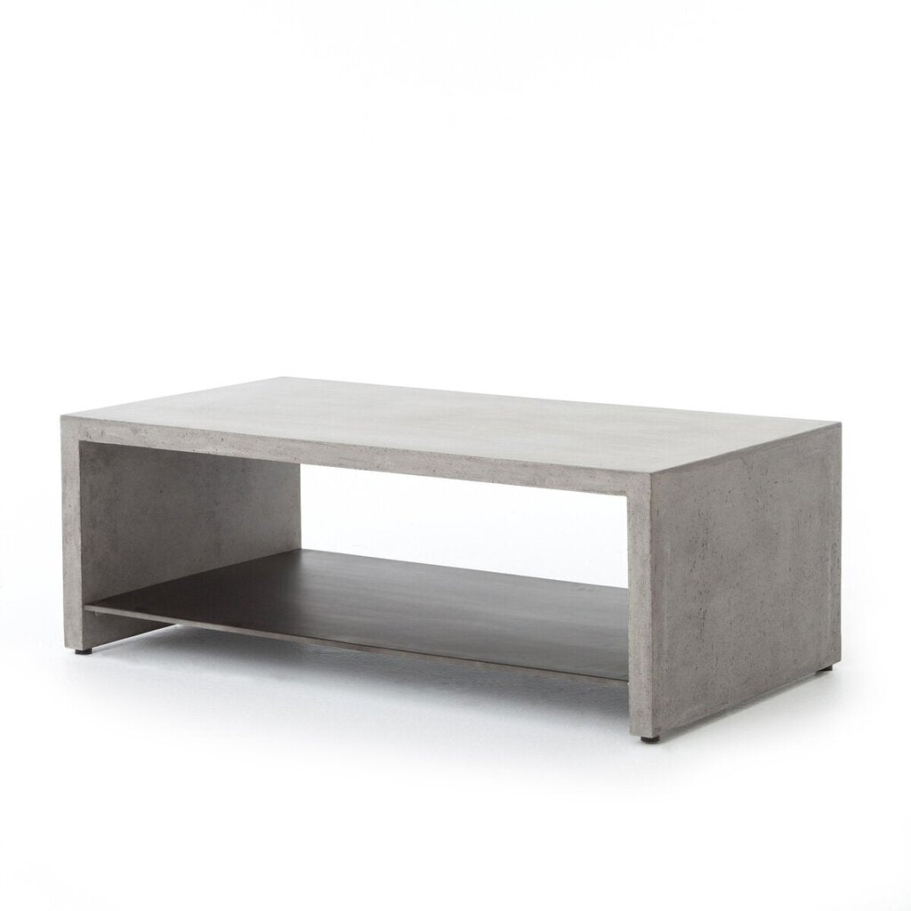 Hugo Coffee Table in Concrete Gray - concrete gray coffee table by Four Hands - Whats New Furniture Portland OR