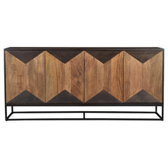 Illusion Sideboard in Medium Walnut Light Teak - mango wood sideboard by LH Imports - Whats New Furniture Portland OR