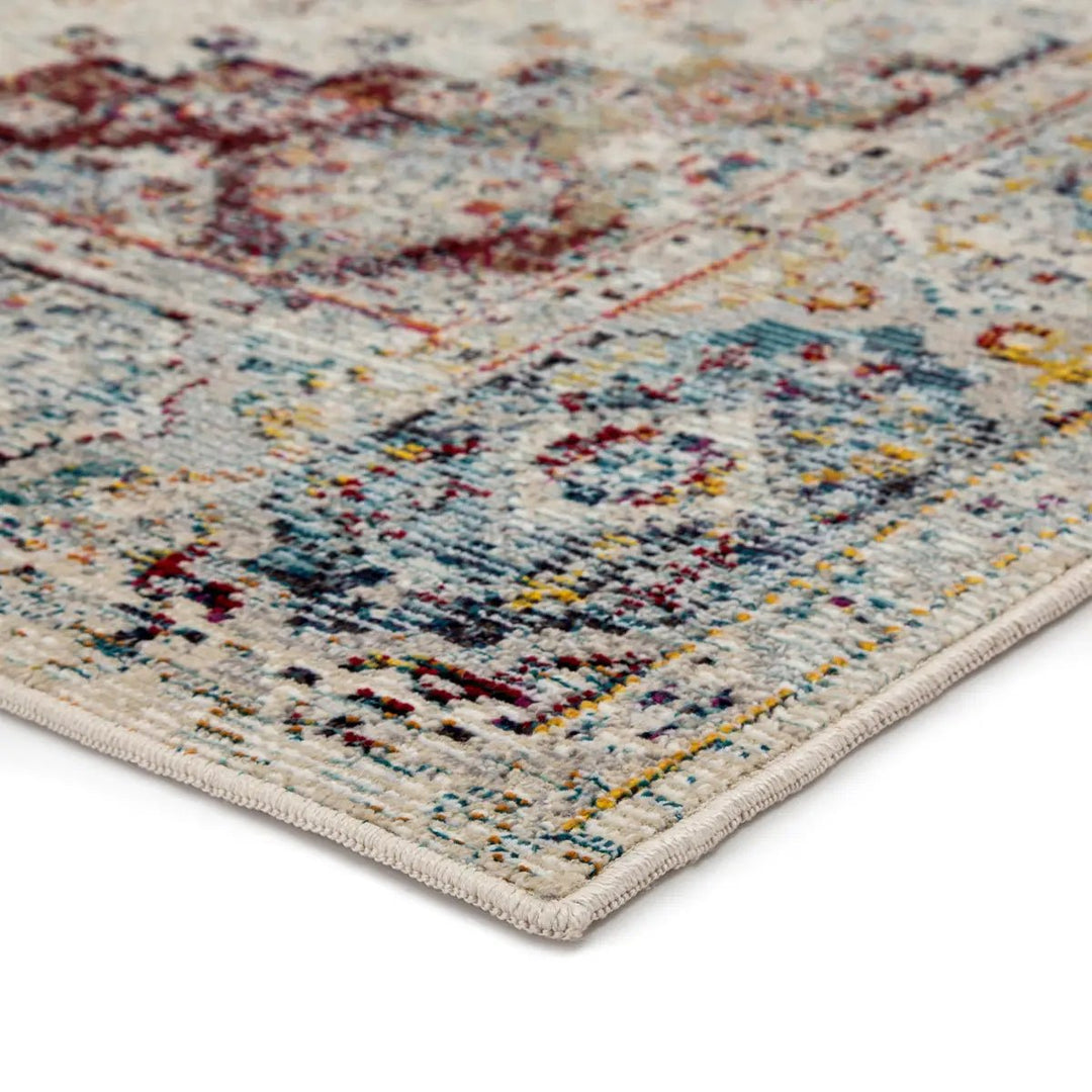 Indie Power Loomed Area Rug in Elowen side angle - boho power-loomed area rug - Whats New Furniture Portland OR