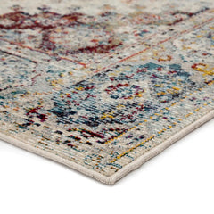 Indie Power Loomed Area Rug in Elowen side angle - boho power-loomed area rug - Whats New Furniture Portland OR