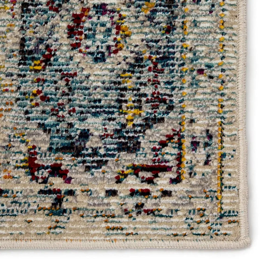 Indie Power Loomed Area Rug in Elowen back view - boho power-loomed area rug - Whats New Furniture Portland OR