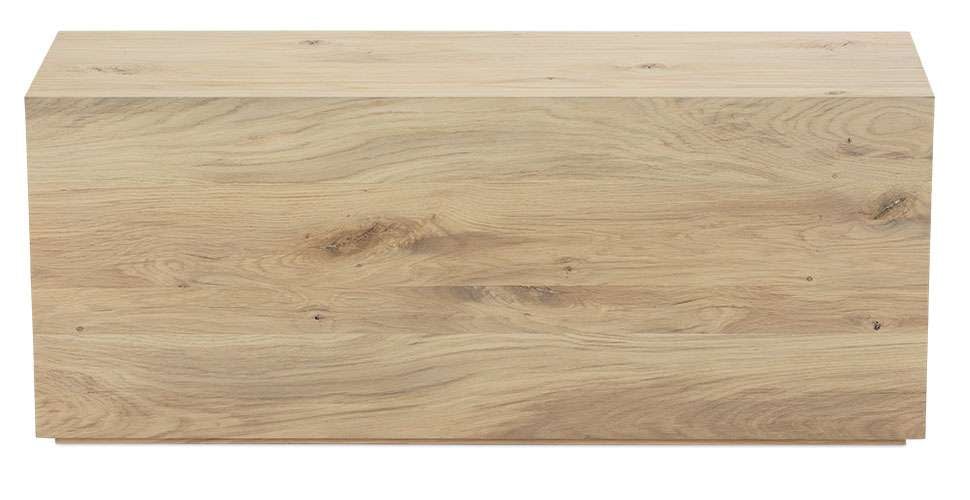 Indira Rectangle End Table in Vintage Oak front view - Rowe end table - What&