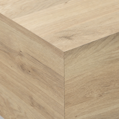 Indira Rectangle End Table Vintage Oak cracked-oak grain closeup - What&