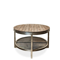 Industrial Oval Coffee Table detail view 2 - Whats New Furniture - Portland, Oregon