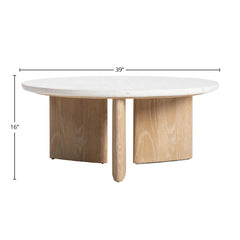 Infinity Coffee Table in Seashell Finish configuration shot - round coffee table by LH Imports - Whats New Furniture Portland OR