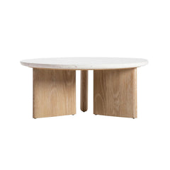Infinity Coffee Table in Seashell Finish detail view - round coffee table by LH Imports - Whats New Furniture Portland OR